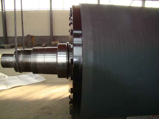 Paper Machine Press Part Blind Hole Rubber Rolls Hydraulic Cylinder Lifting With Bearing And Bearing House