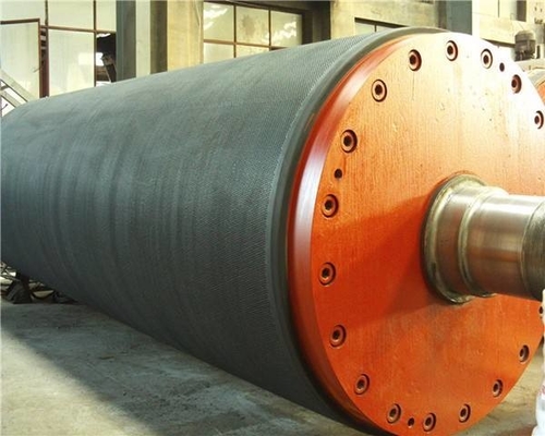 Complete Whole New Jumbo Blind Hole Press Roller Rubber Covered With Bearing And Housing