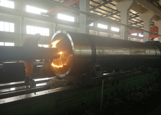 Paper Machine Press Part Blind Hole Rubber Rolls Hydraulic Cylinder Lifting With Bearing And Bearing House