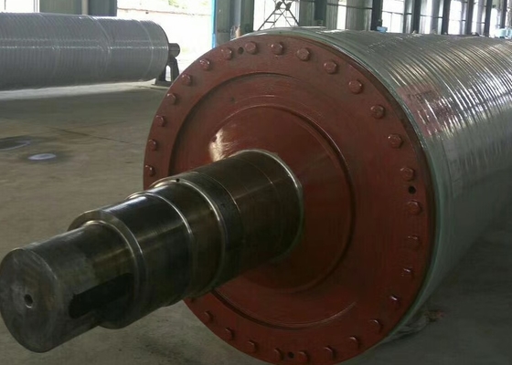 Complete Whole New Jumbo Blind Hole Press Roller Rubber Covered With Bearing And Housing