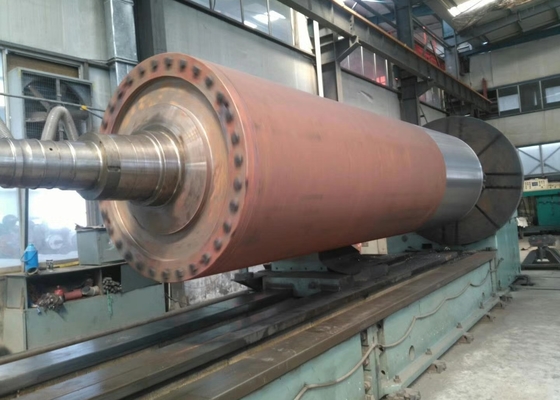 Complete Whole New Jumbo Blind Hole Press Roller Rubber Covered With Bearing And Housing